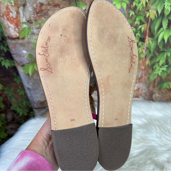 SAM EDELMAN Hot Pink Thong Sandals, 10 - Picture 7 of 7